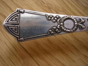Secesní stříbrná dezertní lopatka, stříbro ryzosti 800/1000 - 4