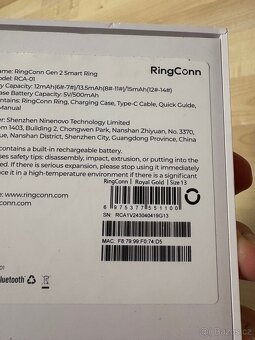 Chytrý prsten RingConn Smart Ring Gen 2 Vel. 13 - 4