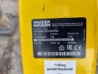 Vibrační deska Wacker Neuson DPU 4545 Heh - 4