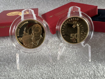 Zlatá minci Roger Federer 50CHF Proof 2020 - 4