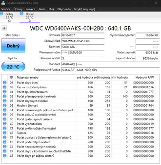 HDD WD BLUE 640GB + SATA III kabel - 4