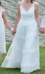 Bílé svatební šaty boho - 4