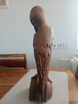 Dřevěná soška mytického ptáka - 4