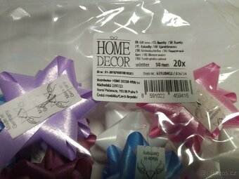 Vánoční ozdoby, dekorace barevné stuhy 10m a rozety Nové - 4