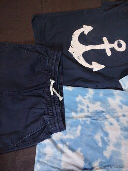 Modré kalhoty a trička vel 8-10let - 4
