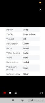 Dámské tenisky černobílé, velikost 39 - 4