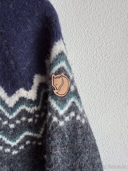 Vlněný svetr Fjallraven Ovik Knit Sweater M Arctic Green - 4
