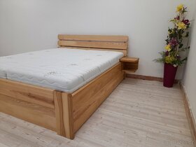 Nová dřevěná masivní postel, jasan, nosnost 700 kg, Odvezu - 4