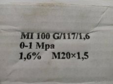Manometry glycerinové 0-1 MPa nebo 0-10 bar - 4