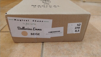 nové barefoof baleríny Emma béžové vel. 42 - 4