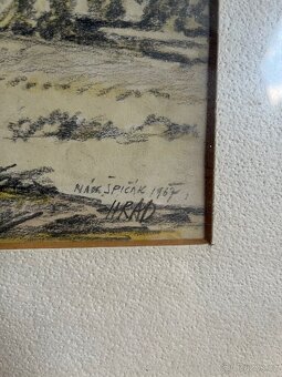 Originální Kresba Horská Krajina – NÁVRŠÍ ŠPIČÁK 1967 - 4