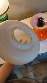 Retro skleněná lampa - originál - 4