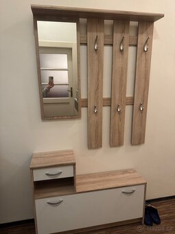 Předsíňová stěna dub sonoma/bílá - 4