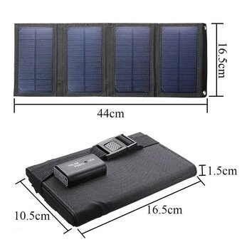 Venkovní skládací solární panely 5V USB - 4