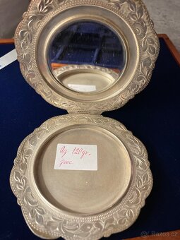 VELKÁ luxusní stříbrná PUDŘENKA-120g stará 110let - 4