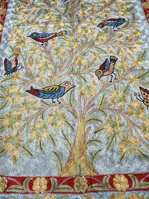 Ručně vyráběný hedvábný koberec z Himaláje - Tree of Life - 4