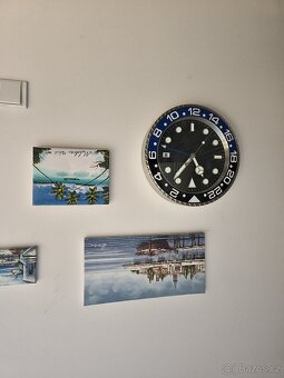 Nástěnné hodiny Rolex (black-blue) - 4