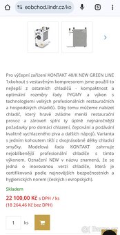 Výčepní zařízení Lindr kontakt 40/k 1kohout new green line - 4