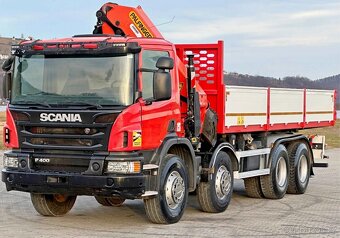 9247 Scania P 400 - 8x4 – Sklápěč/Valník + HR-PALFINGER PK 3 - 4