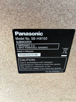 SUBWOOFER PANASONIC SB-HW150 5 ohm, 55W - 4