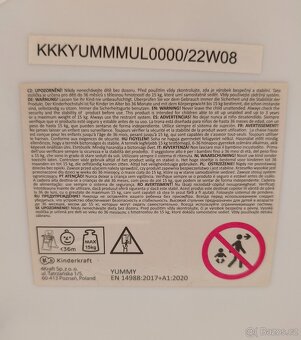 Jídelní židlička Kinderkraft Yummy - 4