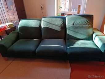 Zakázková 3.dílná polohovací sedačka.Zelená.VELMI ZACHOVALÁ. - 4