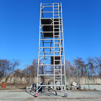 Pojízdné hliníkové lešení Eurotower 7.6m pr. výška - 4