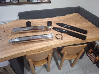 Harley Davidson výfuky + koncové manžety REREZVOVANO - 4