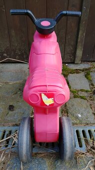 Dětské odrážedlo motorka, růžové, plně funkční - 4