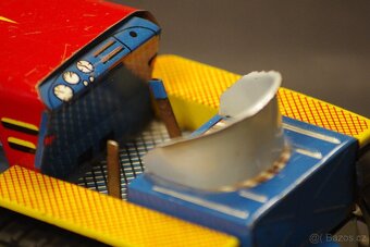 Buldozer ITES pásák plechová hračka na plochou bateriii - 4