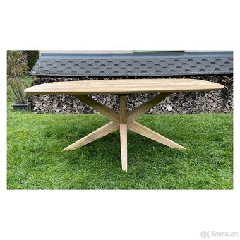 Masivní jídelní stůl Mango – 180 cm, hvězdová podnož - 4