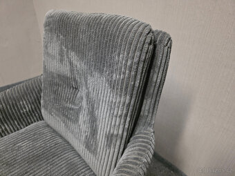 Nová 6x otočná židle šedý manšestr - 4