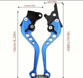 CNC páčky moto modré - 4