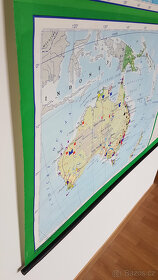 Stará školní mapa Austrálie a Nový Zéland - rok vydání 1991 - 4