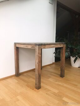Stůl – vintage/retro styl, masivní dřevo - 4