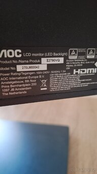 2x Monitor AOC 27" + držák AlzaErgo AR2.1 - 4