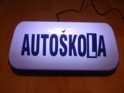Transparent Autoškola , magnetický , svítící , 12 V - 4
