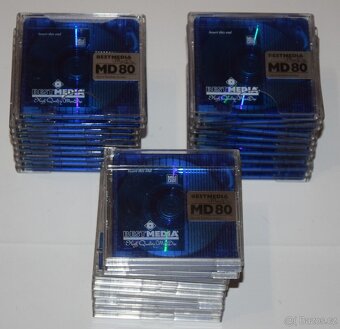 MD minidisc BESTMEDIA 80min., super stav, s obaly, sada 9ks - 4