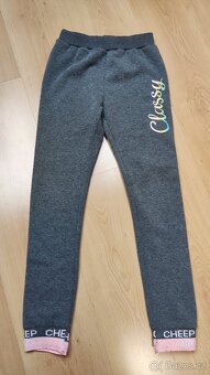 Dívčí zateplené legíny  2x 164 Kugo - 4