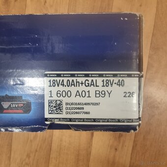 Starovaci sada BOSCH 1 X GBA 18V 4.0Ah+ GAL 18V-40 - 4