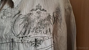 Pánská polo lněná košile s proužky/XL/2x67cm - 4