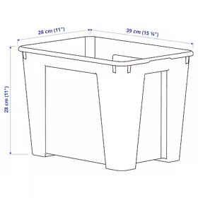 Plastová průhledná krabice 39x28x28 cm 22 l - 4