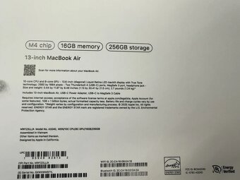 💻 Apple MacBook Air 13" (2025) – M4 Čip | 16 GB RAM | 256 G - 4