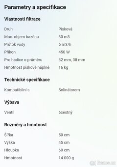 Písková filtrace Marimex ProStar 6 - 4