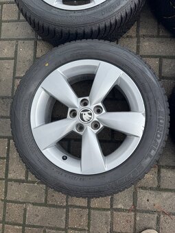 ORIGINÁL Alu Škoda CARME R15, 5x100 - ZÁNOVNÍ ZIMNÍ PNEU - 4