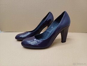 Tmavě fialové lakované lodičky vel.38 - 4