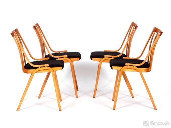 Jídelní židle TON, nové čalounění, 4 kusy, 1985. - 4