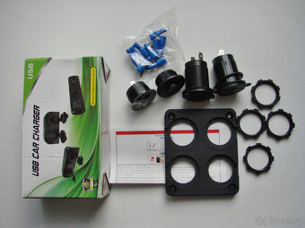 Panel USB zásuvka,vypínač,voltmetr pro karavan,obytné auto - 4