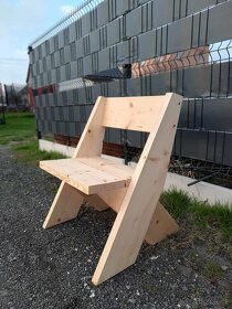 Zahradní lavičky a židle z masivu - 4