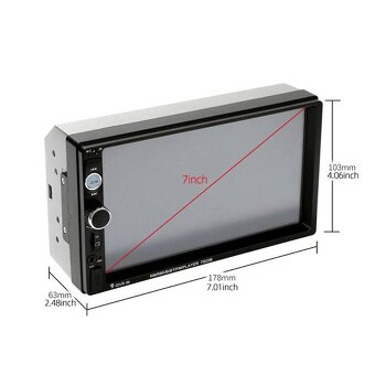 2 DIN Auto MP5 Přehrávač s Bluetooth 7010B s kamerou - 4